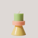 Yod & Co Stack Candle - Lime Green/Coral/Yellow