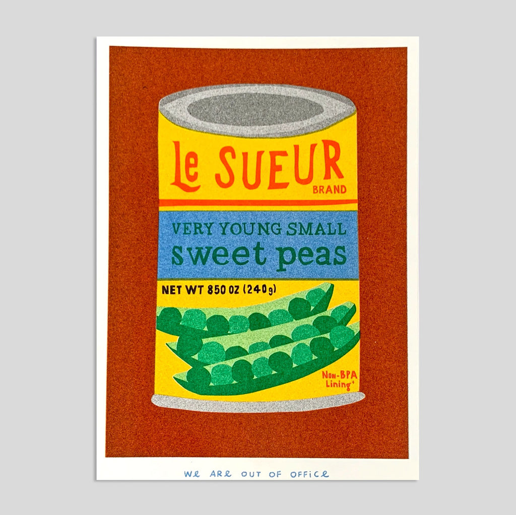 A Can of Sweet Peas Print  | We Are Out Of Office.