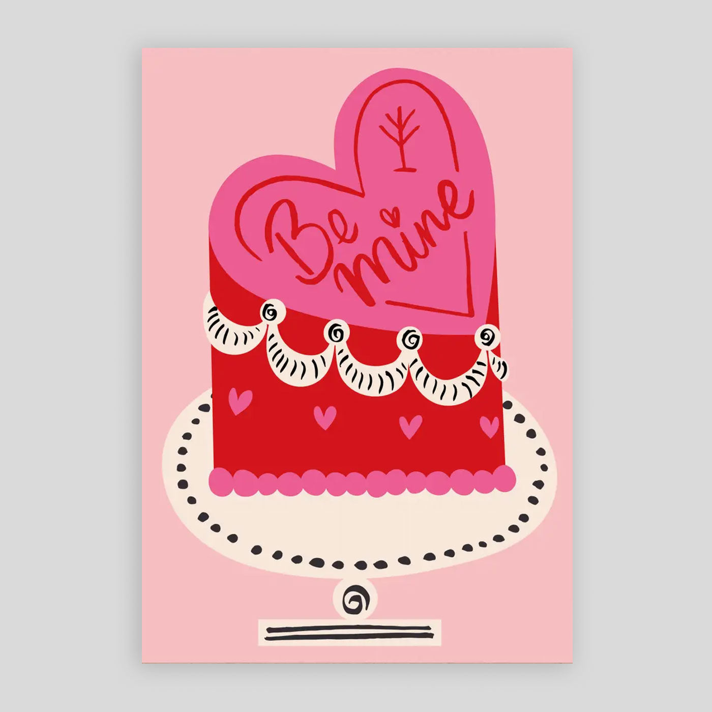 Ashley Le Quere for Rumble Cards | Be Mine Valentine's Cake Card