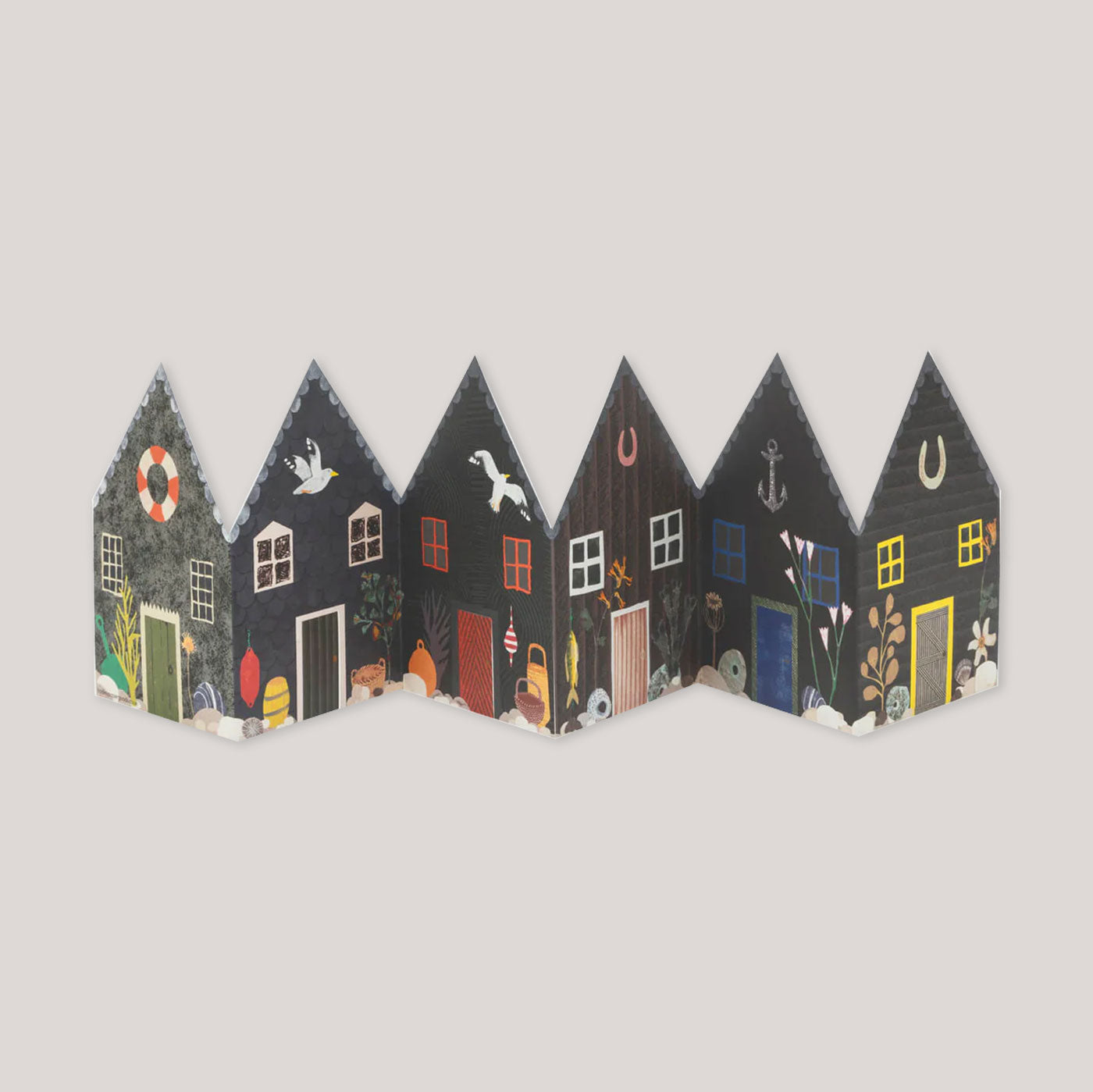 Hadley Paper Goods | Fisherman's Huts Concertina Card