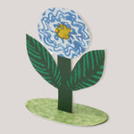 Hadley Paper Goods | Blue Flower Stand-Up Card (Copy)
