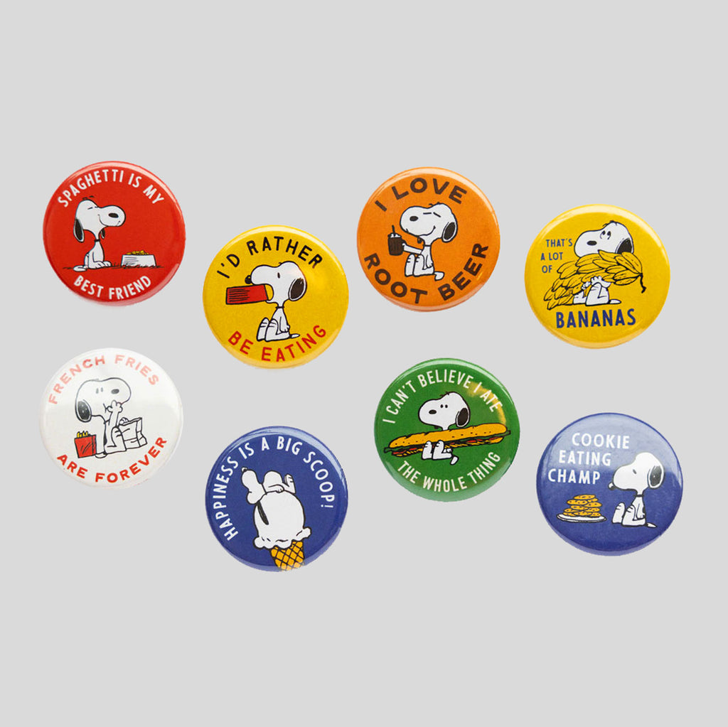 3P4 X Peanuts® | Snoopy Button Badge Lucky Dip (Food Series)  x 1 piece