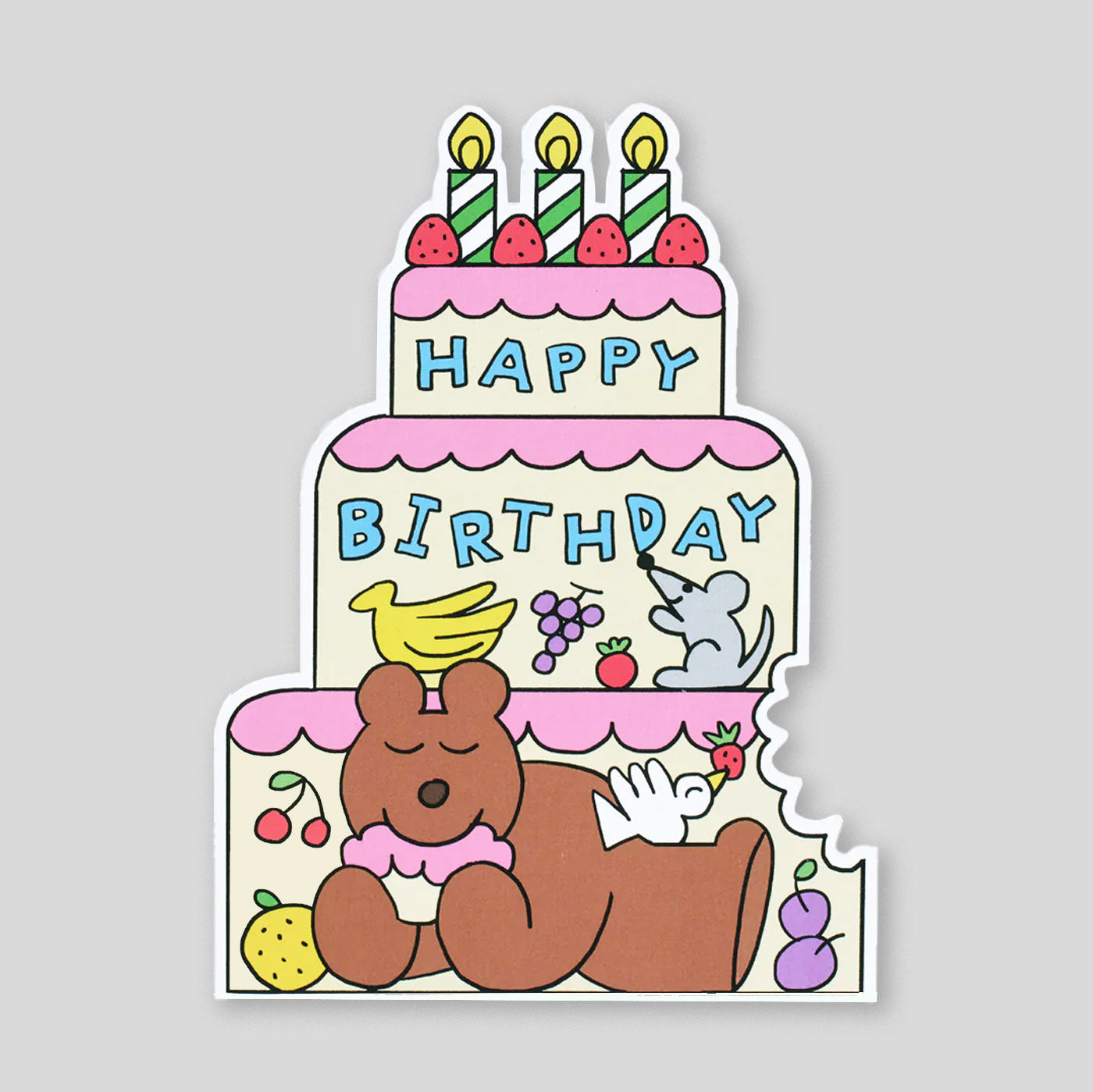 Momoe Narazaki  for Wrap | 'Birthday Cake Bear' Card