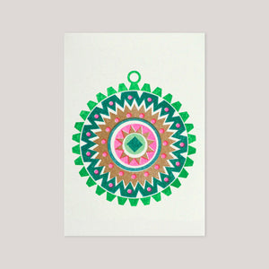 Bobbie Print  | 'Bright Retro Bauble' Mini Card