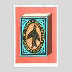 We Are Out Of Office | A Box Of The Best Safety Matches Risograph Print