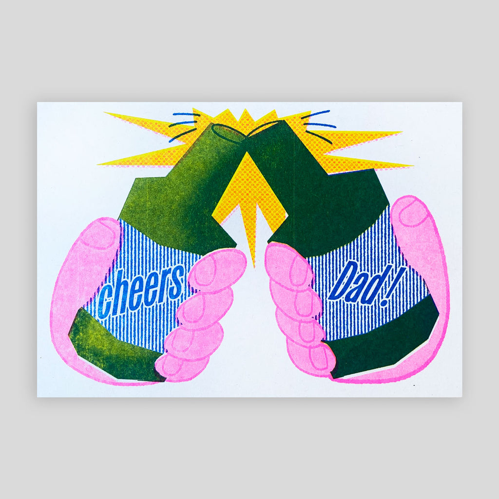 Rebecca Buchanan | Cheers Dad Beer Bottles Card