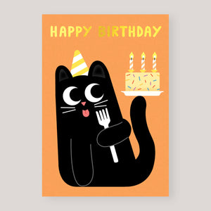 Elliot Kruszynski For Wrap | 'Happy Birthday Cake & Cat' Card