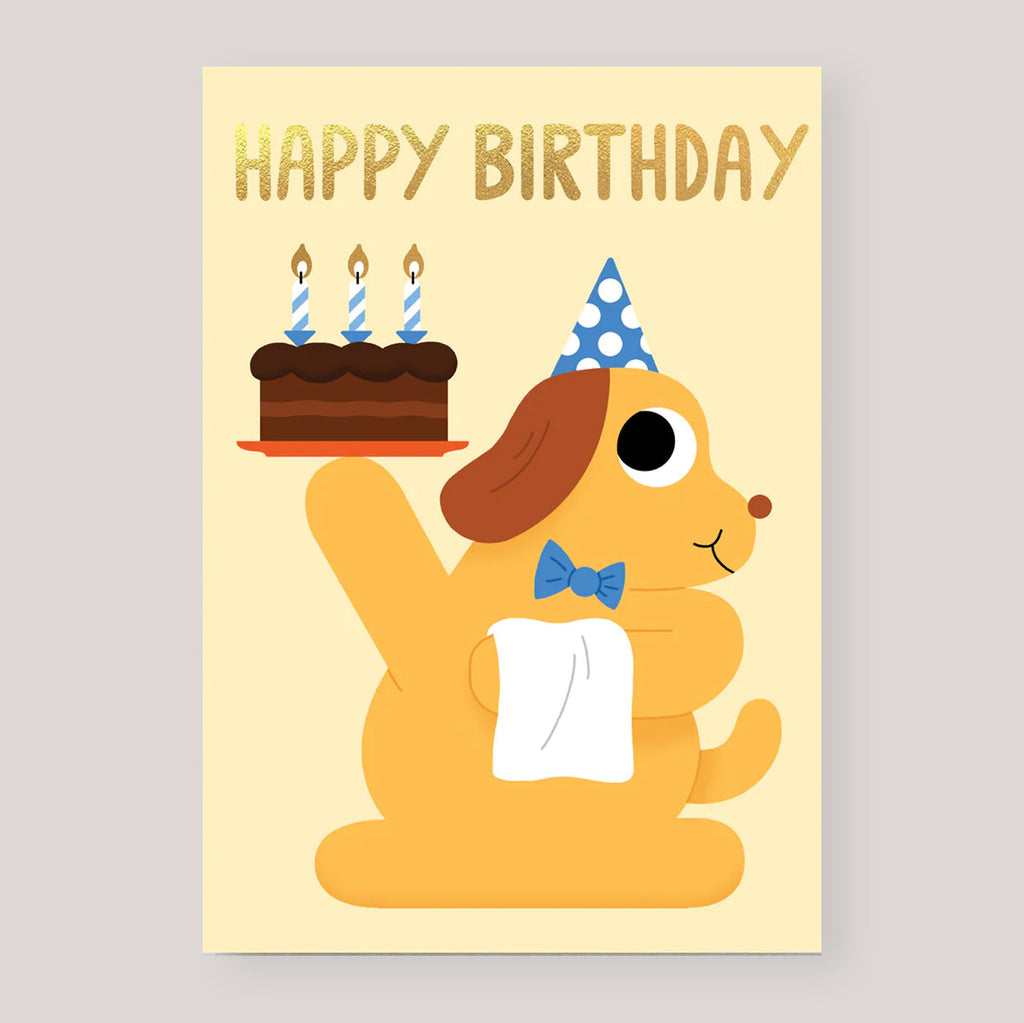 Elliot Kruszynski For Wrap | 'Happy Birthday Cake & Dog' Card