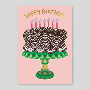 Rozalina Burkova For Wrap | 'Cake & Candles Happy Birthday' Card