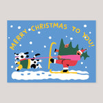 Cari Vander Yacht For Wrap | Merry Christmas Skiing' Embossed Card