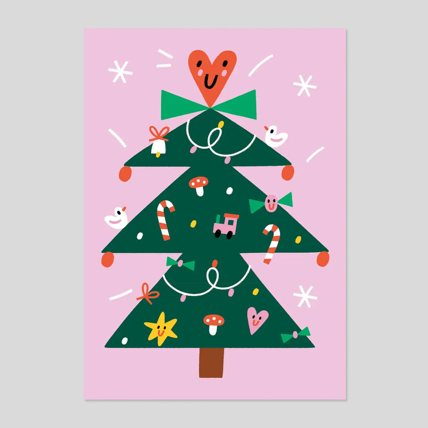 Susie Hammer for Rumble Cards | Christmas Tree Decorations Card