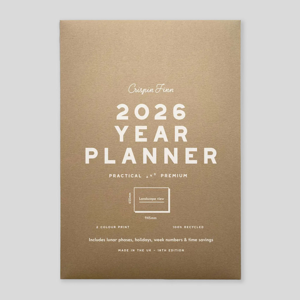 Crispin Finn Wall Planner 2026 | Classic LANDSCAPE format