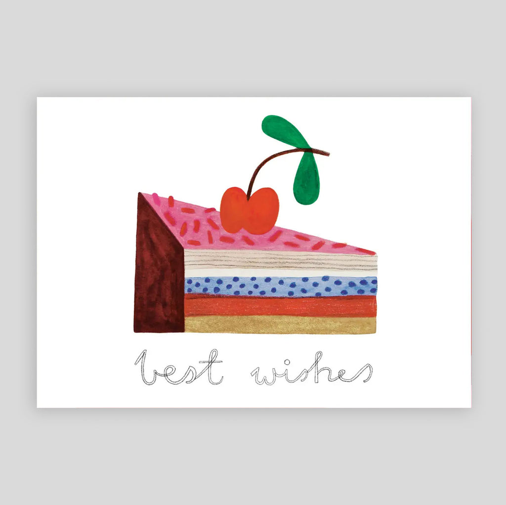 Daria Solak | Best Wishes Cake Card