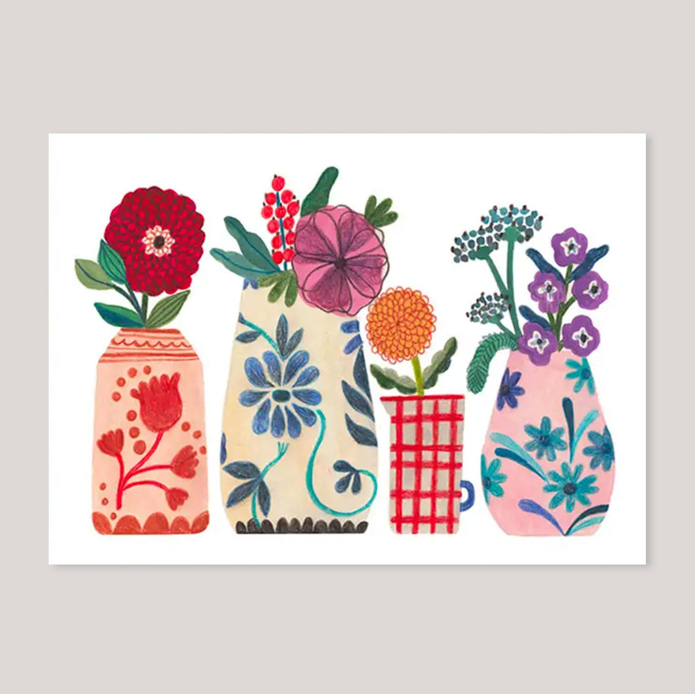 Daria Solak | Flowers And Vases A4 Print