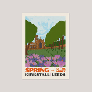 Kirkstall Abbey A5 Postcard | Ellie Way