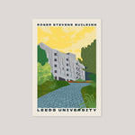 Roger Stevens Building / Leeds University A5 Postcard | Ellie Way