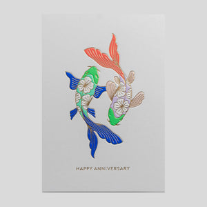 Hannah Werning For Lagom | Happy Anniversary Goldfish Card