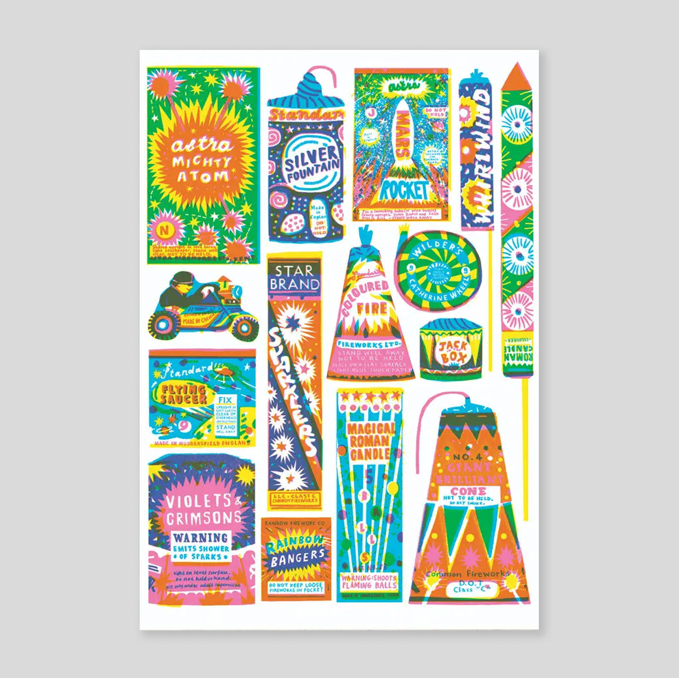 The Printed Peanut | Fireworks Card