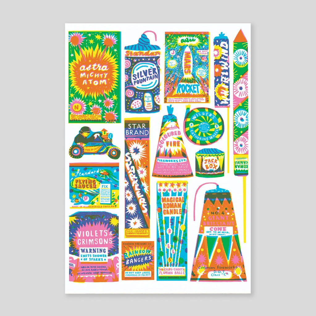 The Printed Peanut | Fireworks Card