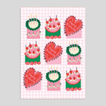 Ashley Le Quere for Rumble Cards | Gingham Birthday Cakes Card