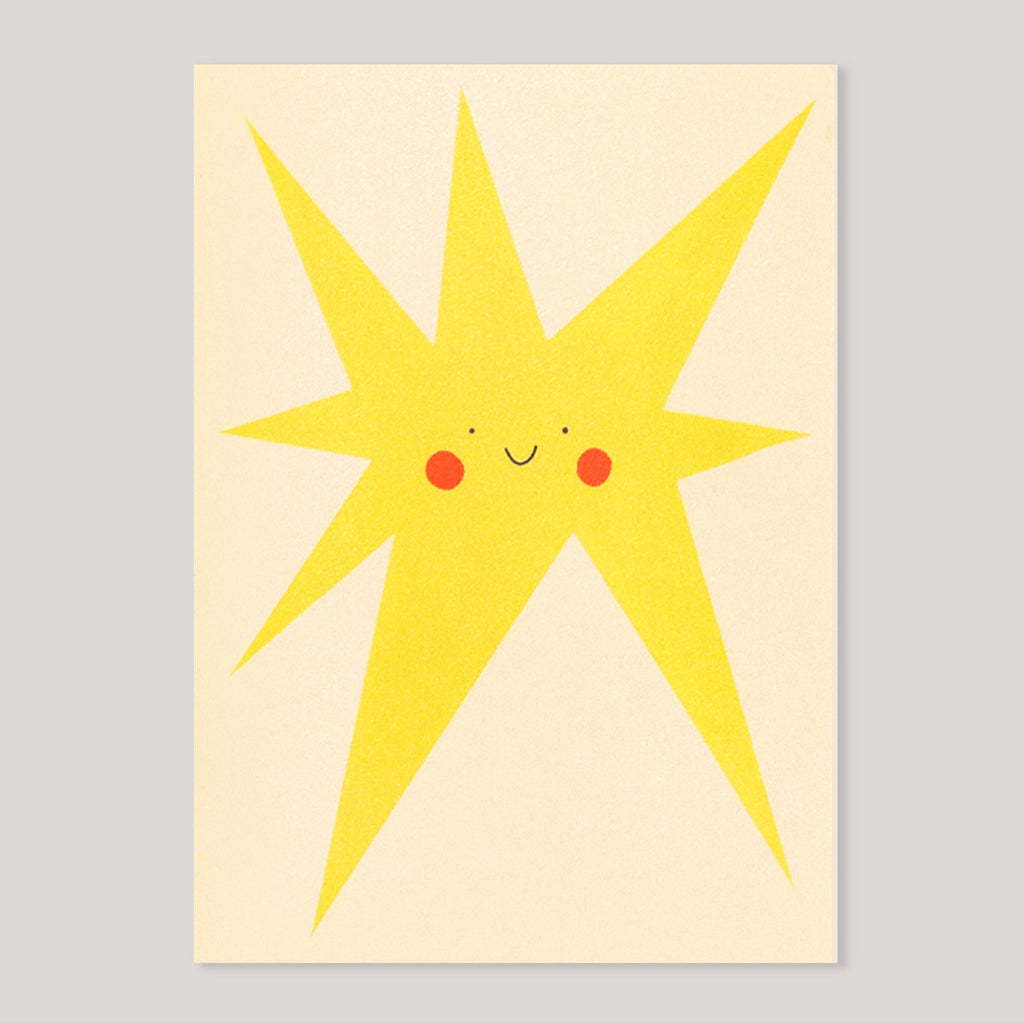 Little Black Cat | Smiling Star Greeting Card