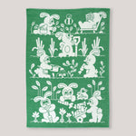 Garden Rabbits Tea Towel | Elliot Kruszynski