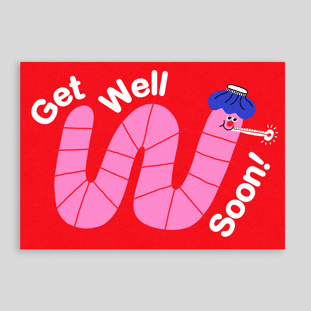 Florence Poppy Dennis | Get Well Soon Worm Card