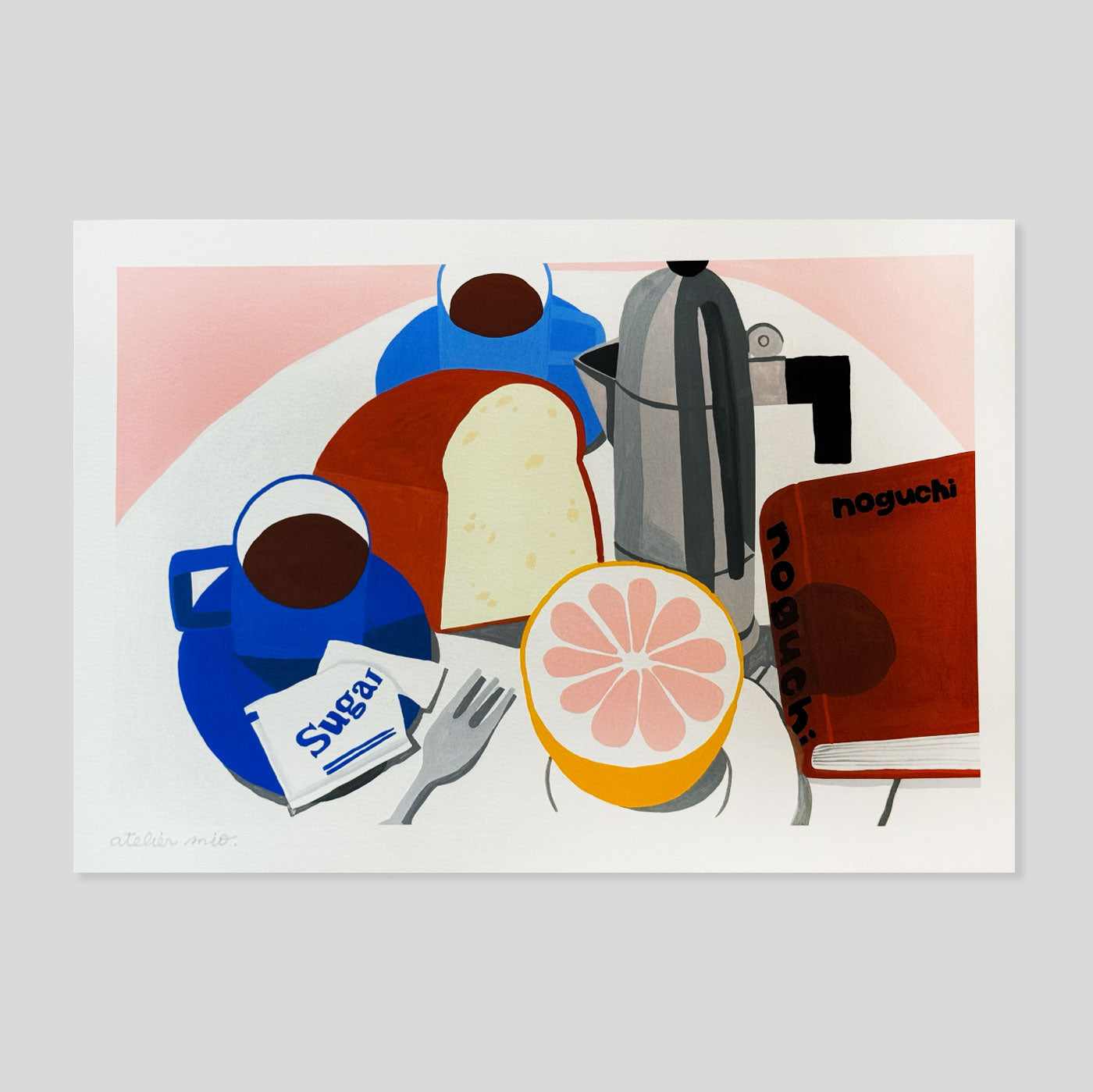 Atelier Mio | Noguchi, Grapefruit and Coffee A4 Print