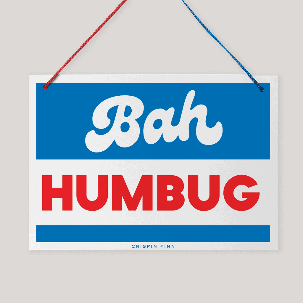 Bah Humbug/Very Merry Hanging Sign | Crispin Finn
