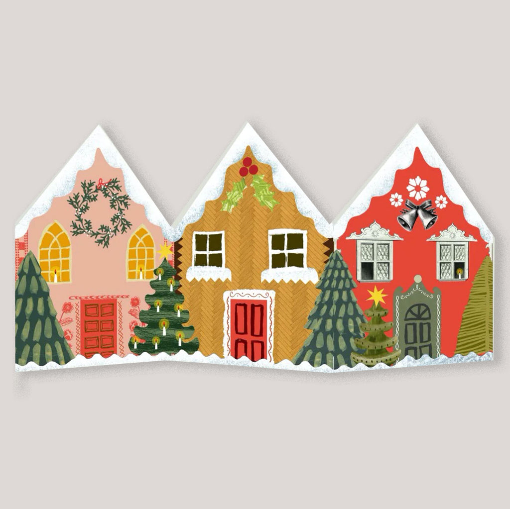 Hadley Paper Goods | Christmas Houses Concertina Card