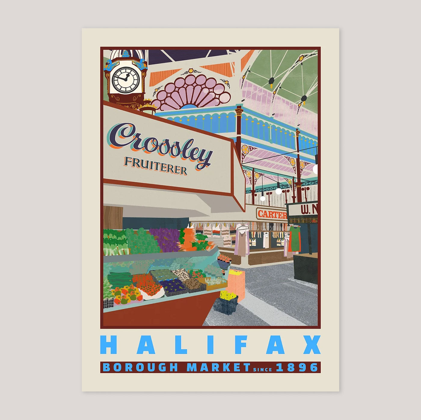 Halifax Market A3 Print | Ellie Way