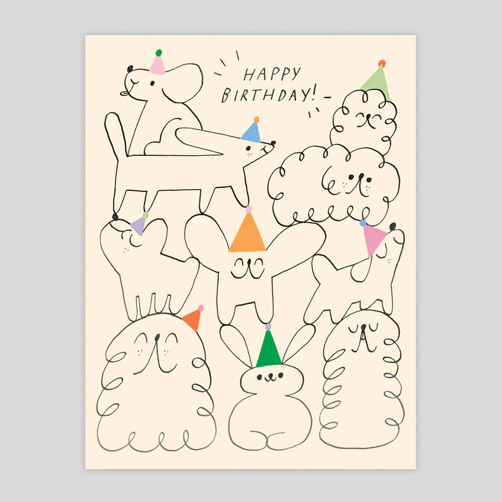 Odile Ferraille For Wrap | Happy Birthday Animal Stack Card