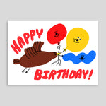 Florence Poppy Dennis | Happy Birthday Bird & Balloons Card