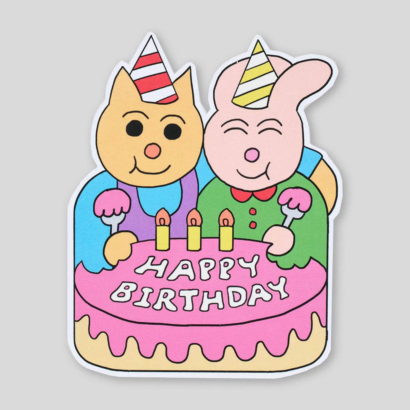 Momoe Narazaki  for Wrap | 'Happy Birthday Friends and Cake' Card