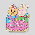 Momoe Narazaki  for Wrap | 'Happy Birthday Friends and Cake' Card