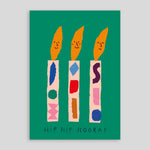 Matias Larrain for Rumble Cards | Hip Hip Hooray Candles Card