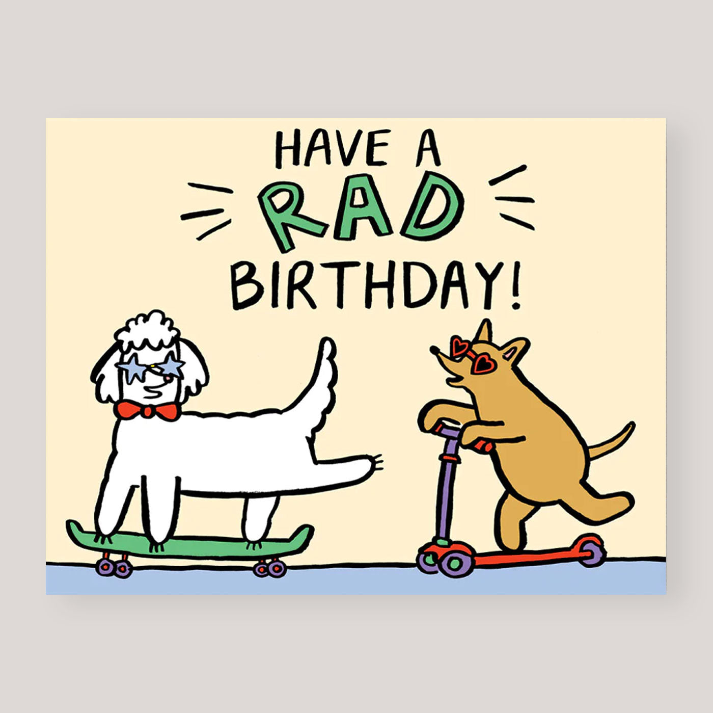 Alice Bowsher For Wrap | 'Have A Rad Birthday' Card