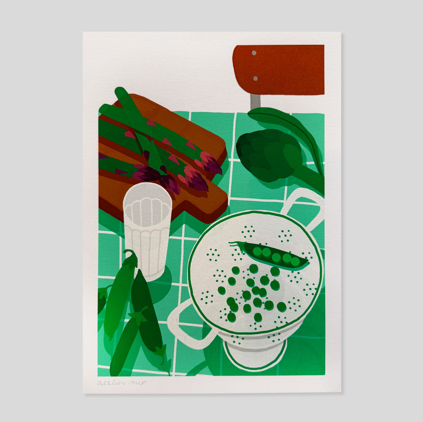 Atelier Mio | Kitchen Table In Spring A4 Print