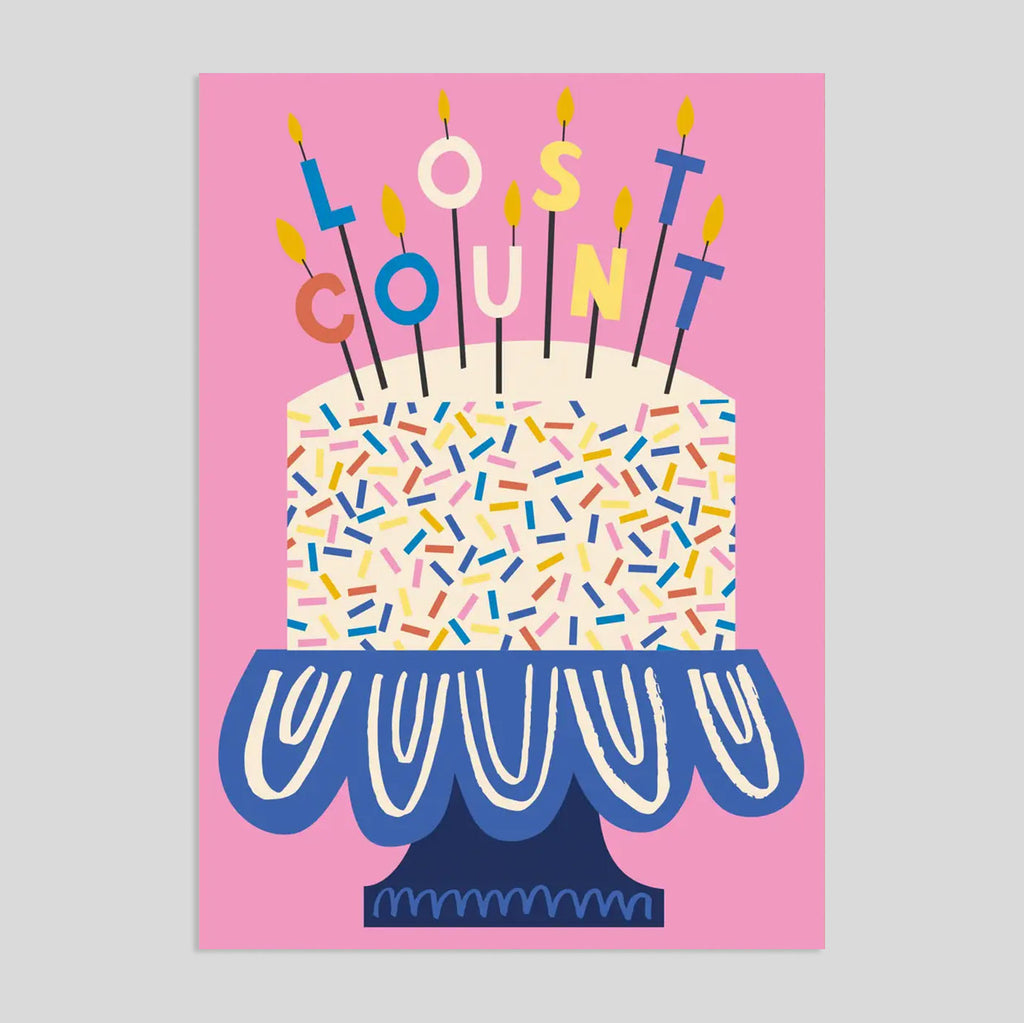 Ashley Le Quere for Rumble Cards | Lost Count Birthday Cake Card