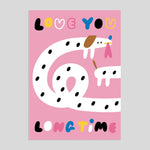 Susie Hammer for Rumble Cards | Love You Long Time Card