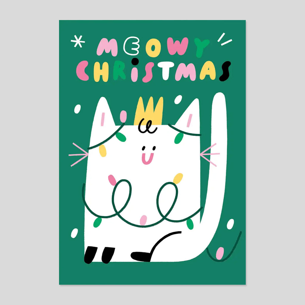 Susie Hammer for Rumble Cards | Meowy Christmas Card