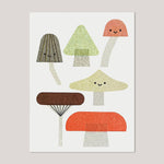 Scout Editions | Mushrooms Riso Card.