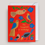 Maja Stein for Lagom |The Happiest of Birthdays Illustrated Birds Mini Card