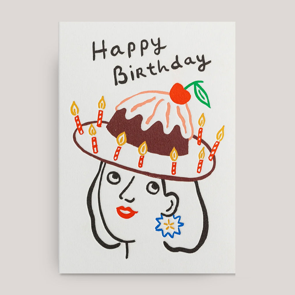 Marie Assénat for Lagom | Happy Birthday Cake Hat Card