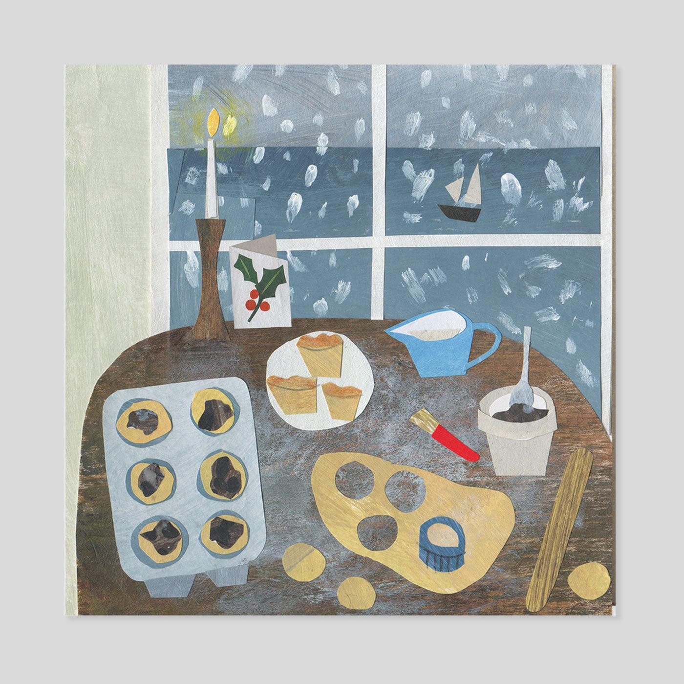 Clover Robin | Mince Pie Making Card