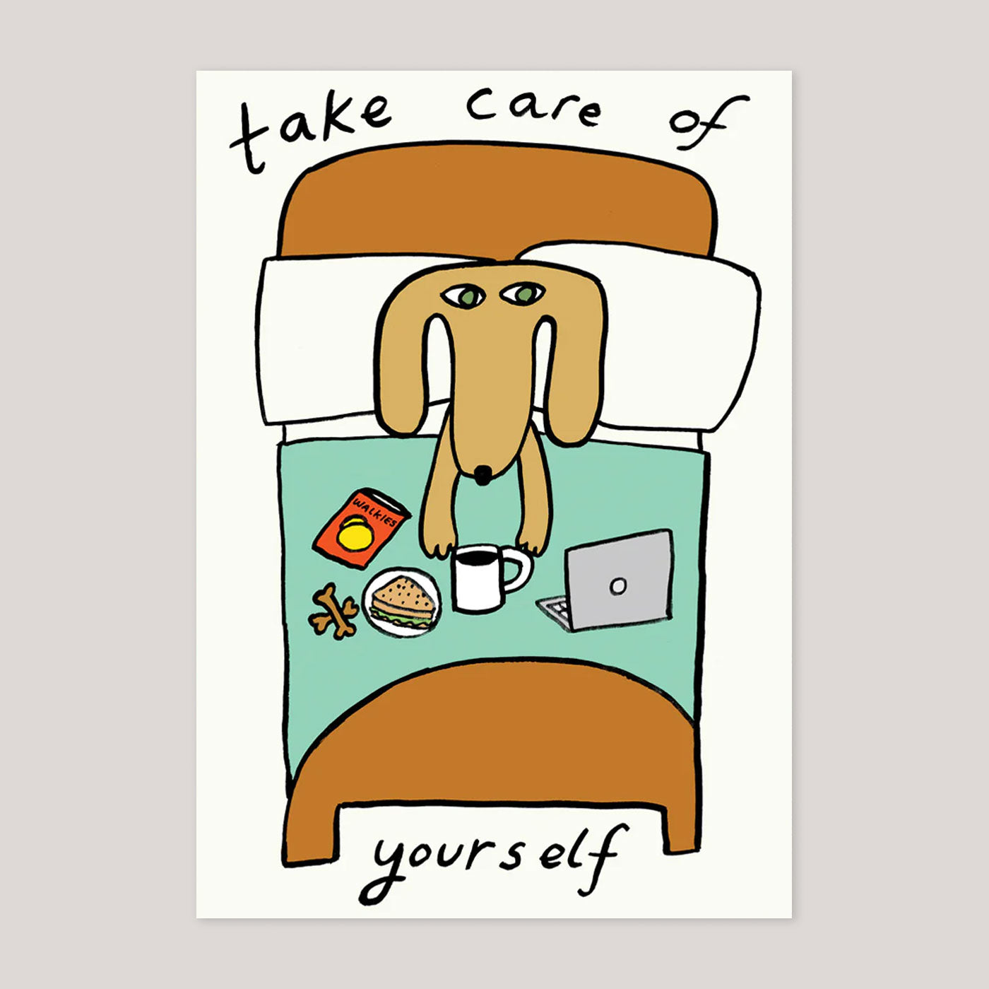 Molly Fairhurst for Wrap | 'Take Care Of Yourself' Embossed Greetings Card