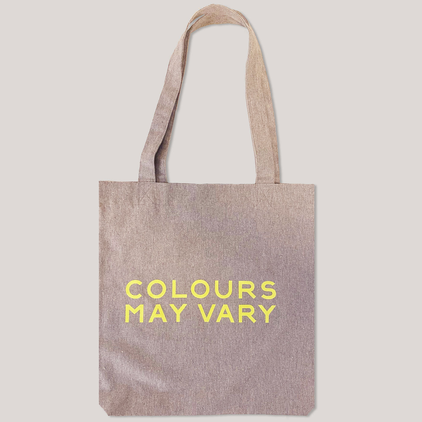 Hi-Vis Yellow On Heather Grey Tote - Double Sided | Colours May Vary