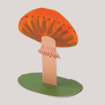 Hadley Paper Goods | Orange Frilly Mushroom Stand-Up Card
