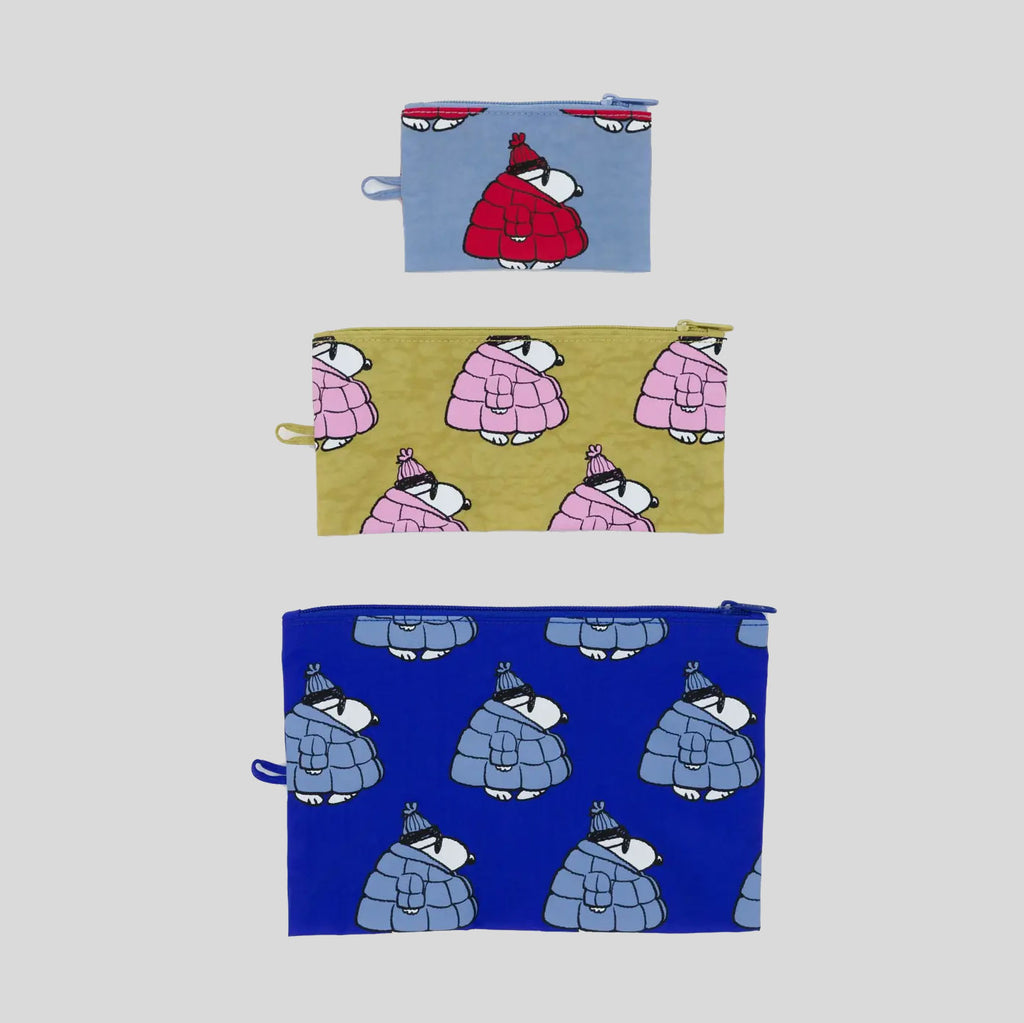 Baggu Flat Pouch Set | BAGGU X PEANUTS PUFFY