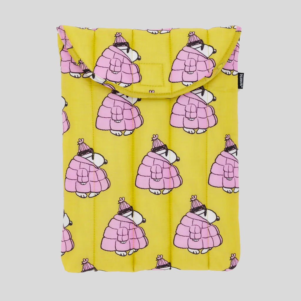 Baggu Puffy Laptop Sleeve 13"/14" | Puffa Peanuts Pink